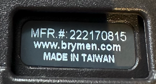 Back of Brymen BM786 Multimeter Made in Taiwan