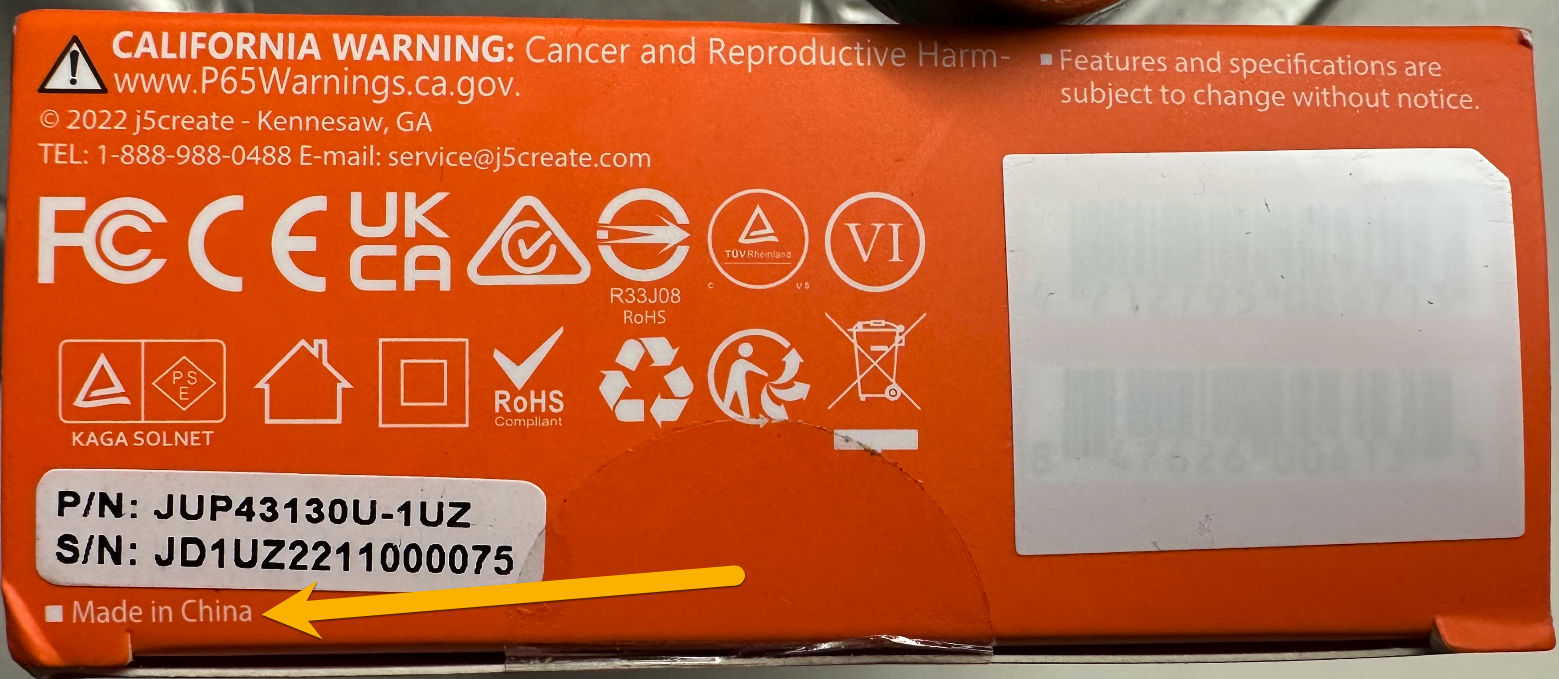 Avoiding Items Made in China to